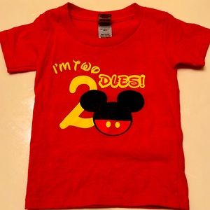 2T Mickey Mouse birthday shirt